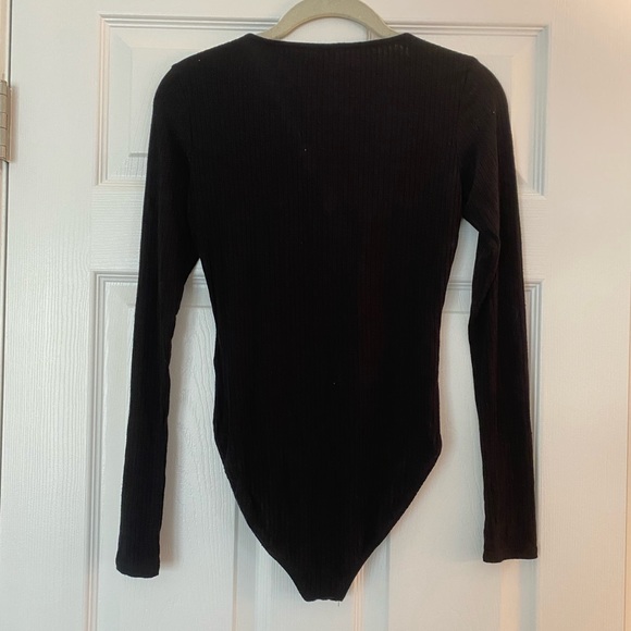 Urban Outfitters Out From Under zip up ribbed black bodysuit. Size Small. - Picture 6 of 7